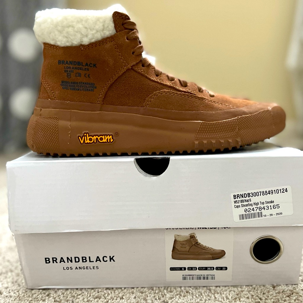Brandblack Capo Shearling High Top Sneaker Size 6 Suede Anthropologie